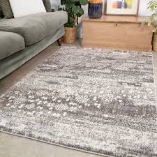 A swirl rug is a generally popular piece of furniture, but those created in modern styles are sought with frequency. Grey Distressed Pattern Living Room Rug Bombay Kukoon Rugs Official Online Store