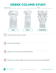 Greek Column Study Flex Resource In 2020 High School Art Lesson Plans Homeschool Art Art Lessons Elementary