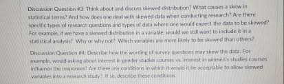 Notice in the above examples of variables that all of them can be counted or measured using a scale. Solved Discussion Question 3 Think About And Discuss Sk Chegg Com