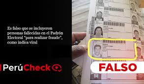 Aug 13, 2021 · por internet: Es Falso Que Se Incluyeron Personas Fallecidas En El Padron Electoral Para Realizar Fraude Como Indica Viral
