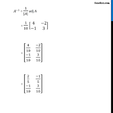 We did not find results for: Finding Inverse Of Matrix Using Adjoint Both 2x2 And 3x3 Teachoo