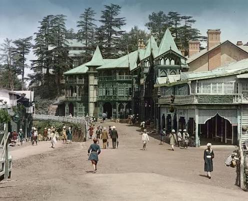 The Mall Road, Simla, circa 1920s— old photograph from our private collection “Views of Simla”. #india #shimla