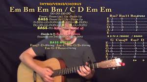 side to side ariana grande guitar lesson chord chart capo 2nd em bm c d