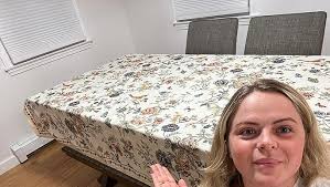 Amazon.com: ISAENNE French Tablecloth for Rectangle Tables,Linen Table  Cloth with Flowers and Birds Pattern,Heavy Durable Table Cover for Dining  Thanksgiving Kitchen Decor Party Banquet Christmas,55"*71" : Home & Kitchen