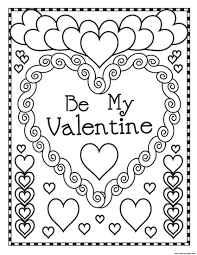 Printable coloring pages for children are even more popular since they can be downloaded free from the net leave your reply on be my valentine coloring pages. Mandala Heart Be My Valentine Coloring Pages Printable