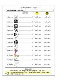 Speaking Worksheet For Beginners With Pictures Students Complete The Sentences And English Worksheets For Kids Printable English Worksheets Grammar Worksheets