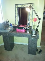 Nail Table Into Vanity Purchased On Craigslist For 30 Vanity Mirror Vanity Decor
