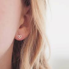 A pair of white chairs. Tiny 9ct Gold Earrings Heart Studs By Louy Magroos Notonthehighstreet Com