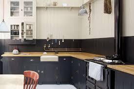 Neutral blue paint espresso cabinets light counters dark floors. Beautiful Blue Kitchen Design Ideas
