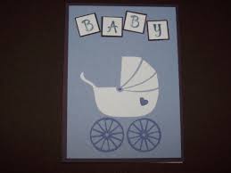 Front side, i used double sided paper. Baby Card Using Silhouette Cameo Card Craft Baby Shower Cards Cards