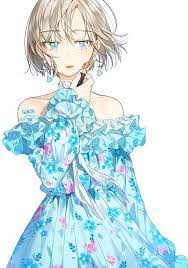 綺麗な春らしい服を着ている女の子 芸術的アニメ少女 イラスト 女子 イラスト かわいい