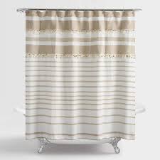 Black And Tan Shower Curtains Cost Plus World Market Tan And White Wedding Blanket Shower Curtain White Shower Curtain White Shower Tan Shower Curtain