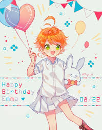 Emma S Birthday 8 22 Anime Happy Birthday Happy Birthday Drawings Neverland