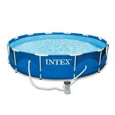 Intex 12 X 30 Metal Frame Set Above Ground Swimming Pool With Filter 28211eh Walmart Com Intex Above Ground Swimming Pools Swimming Pools