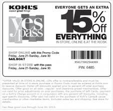 Kohls 15 Percent Off Yes Pass These Discount Coupons Are Redeemable In Store And Online Get 15 Perc Kohls Coupons Printable Coupons Kohls Printable Coupons