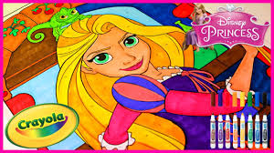 This story is based on the fairy tale rapunzel. Princess Rapunzel Tangled Crayola Giant Color By Number Disney Princess Coloring Color With Me Youtube