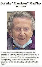 Condolences for Dorothy MacPhee