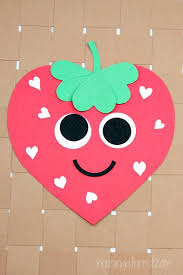 Heart Strawberry Craft – Housing a Forest