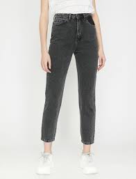 Siyah Bayan Mom Jean Pantolon 9yak47114ddba1 Koton Pantolon Siyah Pantolon Tarz Moda