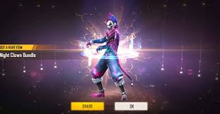 Players freely choose their starting point with their parachute, and aim to stay in the safe zone for as long as possible. I Got Joker Night Clown Bundle Telugu Free Fire Players Facebook