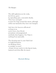 The Shampoo Elizabeth Bishop Elizabeth Bishop Ring Around The Moon Love Poems