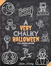 When it gets too hot to play outside, these summer printables of beaches, fish, flowers, and more will keep kids entertained. Amazon Com A Very Chalky Halloween Coloring Book Halloween Chalkboard Coloring Book Large Print Coloring Book Chalk Style 9781539501558 Holiday Kristen Chalky Coloring Books Books
