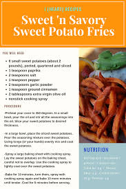 Bake for 30 minutes, turning wedges once or twice during baking period, until potatoes are crisped and tender. I Heart Recipes Sweet N Savory Sweet Potato Fries Barrier Islands Free Medical Clinic