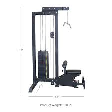 Titan Fitness Lat Tower Machine Single Stack 300 Lb Cable Pull Station Trainer - Walmartcom