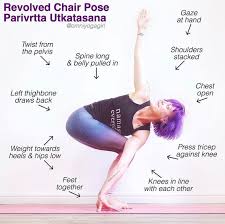 Triyogaschool This Month We Are Building Up To Side Crow The Next Pose In Our Progressions Is Revolved Chair Pose Or Par Yoga Help Twist Yoga Yoga Tutorial