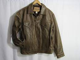 Gap Leather Trucker Jacket Medium Size Medium Genuine Leather Pristine Condition Gap Trucker Leather Coat Jacket Brown Leather Coat Jackets