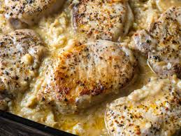 Brown some pork chops, then stir in condensed cream of mushroom soup and water and simmer until done. No Peek Pork Chops And Rice 12 Tomatoes