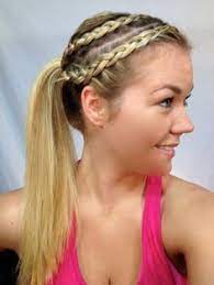A Great Hairstyle Idea Need To Try For Our Next Kickboxing Workout Class Kickboxing Workout Hair Can Be Cute Workout Hairstyles Hair Styles Gymnastics Hair