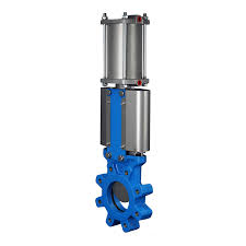 Knife-gate valve DN 150 NBR with actuator