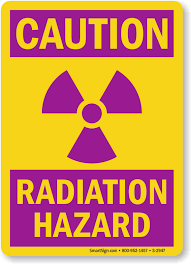 Eh&s installs the sign holder and posts the initial sign. Caution Radiation Hazard Sign