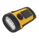 Solar Powered Waterproof Compact Camping Flashlight Black Handle