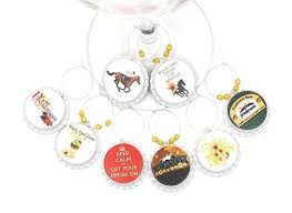 Preakness Wine Glass Charms Tags