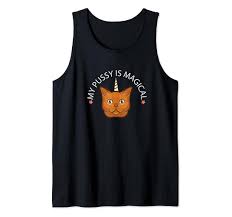 Amazon.com: Cute Magical Pussy Cat Unicorn Caticorn Cat Lady Kitty Gift  Tank Top : Clothing, Shoes & Jewelry