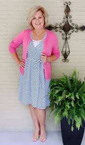 Striped Tie Waist Dress For Summer 50 Is Not Old Summer Dresses Fashion Fashion Over 40