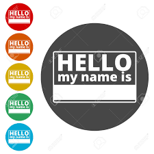 Now write the alphabet letter that makes that sound in the space below the picture. Hello My Name Card With Copy Space Icons Set Royalty Free Cliparts Vectors And Stock Illustration Image 112422585