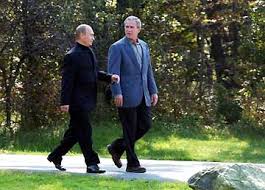 Bush and Putin at Camp David