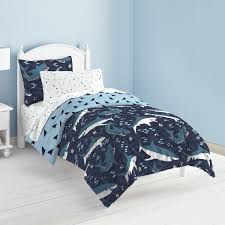 Its function is to make your bedding more welcoming. 1 Flat Sheet 1 Fitted Sheet And 1 Standard Size Pillowcase Baby Shark Bedding Twin Size 3 Piece Shark City Sheet Set For Boys And Girls 100 Polyester And Super Soft Toys