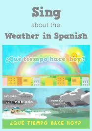 Wonderful Song With Spanish Weather Expressions Great Music Kids Love It And Learn Spanish Too Spanish Weather Spanish Learning Activities Weather Song