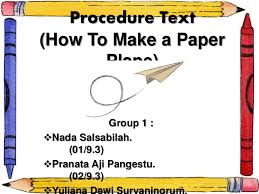 Procedure Text How To Make Paper Plane