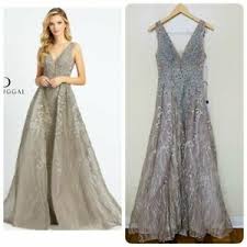 Последние твиты от mac duggal dresses (@macduggal). Mac Duggal V Neck Ball Gown 20155d Steel Sz 4 Embellished Pageant Wedding Dress Ebay