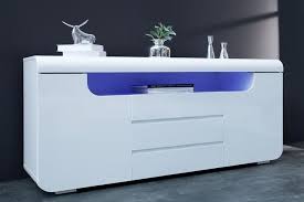 Modernes Sideboard Cube Ambience 150cm Hochglanz Weiss Mit Led Beleuchtung Ein Moderner Loo Sideboard Weiss Hochglanz Highboard Weiss Hochglanz Sideboard Weiss