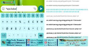 Beginilah Cara Membuat Tulisan Keren Unik Dan Berwarna Di Whatsapp Tulisan Warna Unik