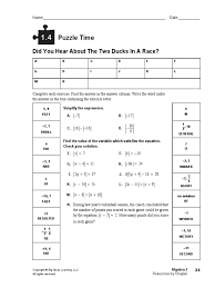 We're more than excited to let you know that here you can find all the corresponding solutions of puzzle page os and xs issue 1 answers. Puzzle Time 1 4 Equations Algebra