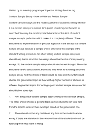 A term paper is a kind of research paper which students are required to write at the end of the semester. Calameo Student Sample Essay How To Write The Perfect Sample