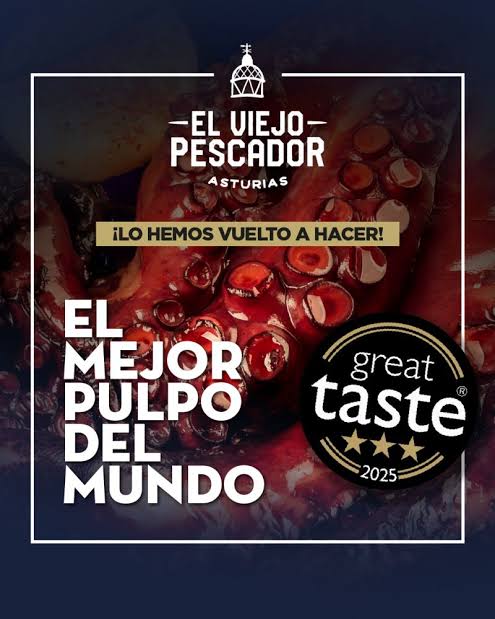 𝐄𝐋 𝐌𝐄𝐉𝐎𝐑 𝐏𝐔𝐋𝐏𝐎 𝐃𝐄𝐋 𝐌𝐔𝐍𝐃𝐎 es el nuestro! 🐙 En El Viejo  Pescador no "hacemos más de los mismo", hacemos lo mejor. Y por segunda  vez, nuestro pulpo ha sido reconocido como
