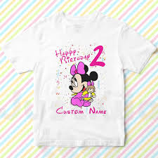 Birthday T Shirt Design For Girls Minnie Mouse Custom Birthday Shirt Minnie Mouse Personalized Girl Tee Baby Minnie Mouse Disney Design Shirt Minnie Mouse Kids Bday Custom Birthday Shirts Birthday Shirts Custom Birthday